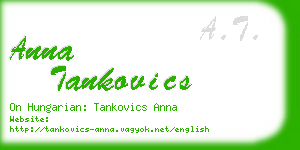 anna tankovics business card